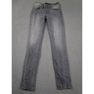 Guess Jeans Womens 25 Gray Power‎ Curvy Mid Rise Pockets Modern